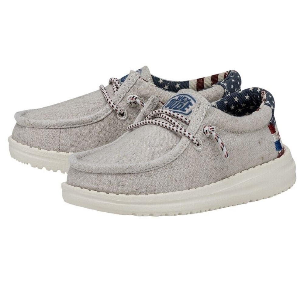 Hey Dude Kids Moccasins - patriotic